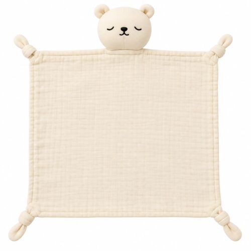 Doudou Orsetto Personalizzato in Mussola, Bianco