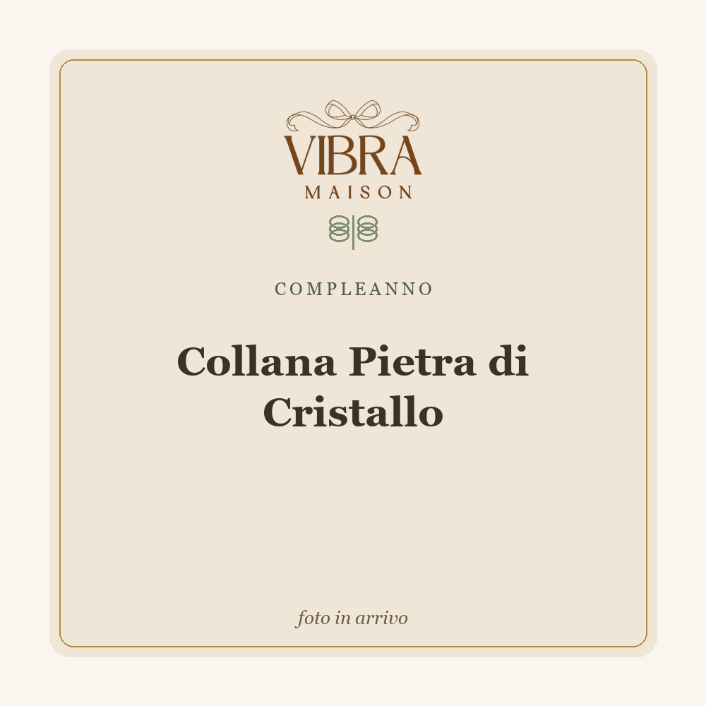 Collana Pietra di Cristallo