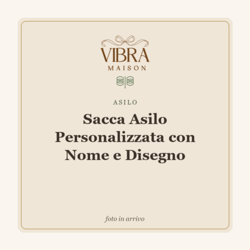 Sacca Asilo Personalizzata con Nome e Disegno