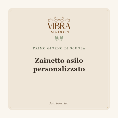 Zainetto asilo personalizzato